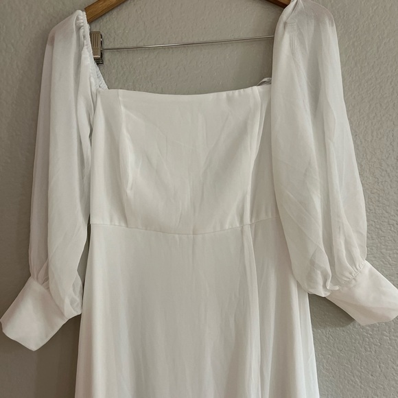 NWOT Feel the Romance White Off-the-Shoulder Maxi Dress - Picture 4 of 7
